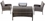 Alfresco Grand Cayman All Weather Wicker Deep Seating Conversation Set With Loveseat With Cushions 2 Lounge Chairs With Cushions and Coffee Table 