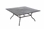 Alfresco Barcelona Cast Aluminum Dining Set With 64" Square Dining Table With Umbrella Hole and 8 Stackable Dining Arm Chairs with Cushions