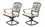 Alfresco Set Of 2 Barcelona Cast Aluminum Dining Swivel Rockers