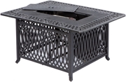 Alfresco Pescara 50" X 34" Rectangular Cast Aluminum Gas Fire Pit/Chat Table With Burner Kit