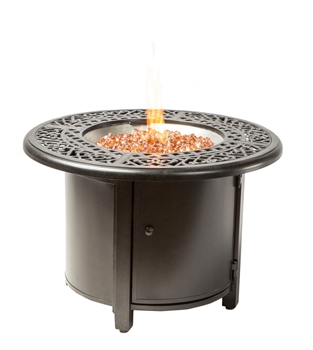 Alfresco Kinsale 36" Round Gas Fire Pit/Chat Table with Burner Kit