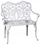 Alfresco Celine Cast Aluminum Outdoor Bench White Finish