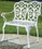 Alfresco Celine Cast Aluminum Outdoor Bench White Finish