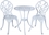 Alfresco Tulipano Cast Aluminum Bistro Set White Finish