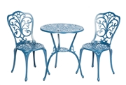 Alfresco Triora Cast Aluminum Bistro Set Loyal Blue Finish