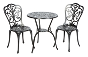 Alfresco Triora Cast Aluminum Bistro Set in Blacksmith Finish