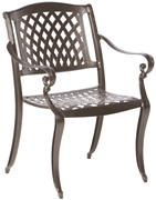 Alfresco Westbury Cast Aluminum Stacking Dining Arm Chairs - Set Of 4