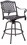 Alfresco Westbury Cast Aluminum Dining Set With 42" Round Bar Height Table With Umbrella Hole and 4 Bar Height Swivel Arm Chairs