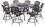 Alfresco Westbury Cast Aluminum Gathering Set With 71" Octagonal Gathering Height Table