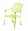 Alfresco Madina Café Set With 48" Round Café Table With Umbrella Hole And 4 Stackable Café Chairs In Gecko Green Finish