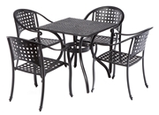 Alfresco Madina Café Set with 48" Round Café Table