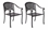 Alfresco Set Of 2 Milano Stackable Café Chairs In London Black