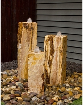 AquaBella Travertine Triple Fountain Kit