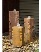 AquaBella Triple Salt River Sandstone Fountain Kit