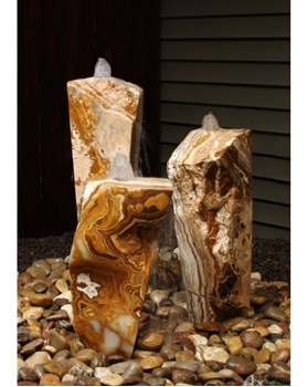 AquaBella Triple Grand Canyon Red Onyx Fountain Kit