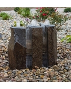AquaBella 3 Piece Split Polished Basalt Fountain Kit