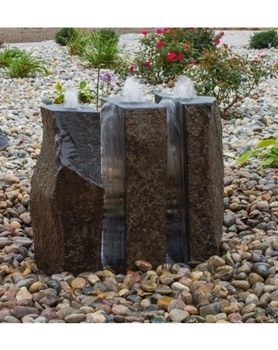 AquaBella 3 Piece Split Polished Basalt Fountain Kit