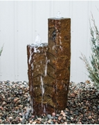 AquaBella Twin Basalt Tower 48" And 36" Fountain Kit
